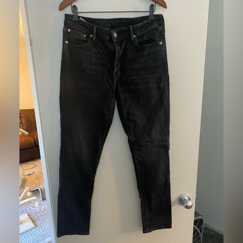 American Eagle Men’s Airflex Black Jeans 33x32